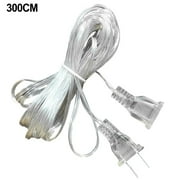 Power Extension Cables Thin Cable 300/500cm Electric Flat Wire for LED Lanterns